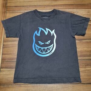 Spitfire Youth Black Tee Flame Smile - Size Youth Small